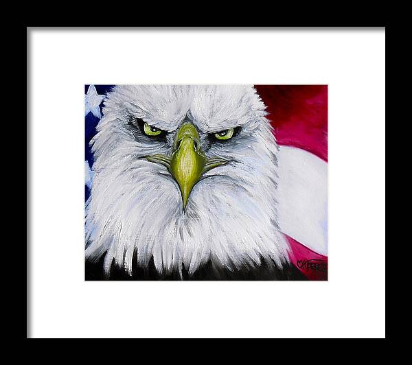 Eagle Framed Print featuring the painting His Eyes are Upon You by Melissa Torres