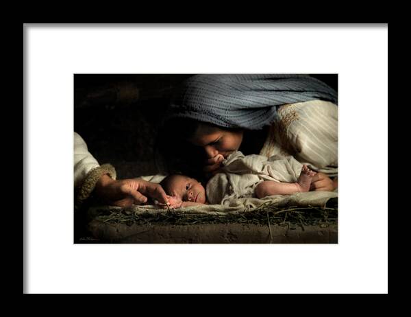 Baby Framed Print featuring the photograph His Hands by Helen Thomas Robson