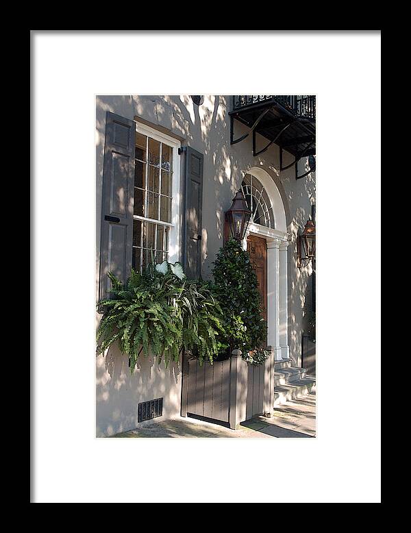 Charleston Framed Print featuring the photograph Historic Home - Charleston by Suzanne Gaff