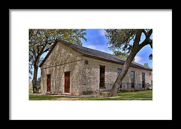 Texas Framed Print featuring the photograph Historic Independence Baptist Church -- Texas by Stephen Stookey