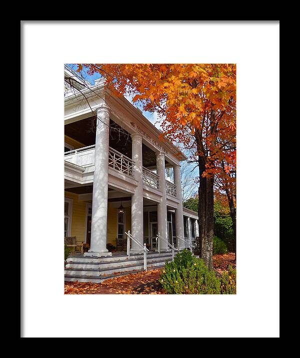 Henry Clay Inn Framed Print featuring the photograph Historic Inn In Ashland VA by Jean Wright