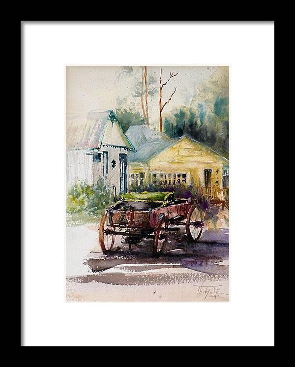 Watercolor Framed Print featuring the painting Historic Park Punta Gorda Florida by Christa Friedl