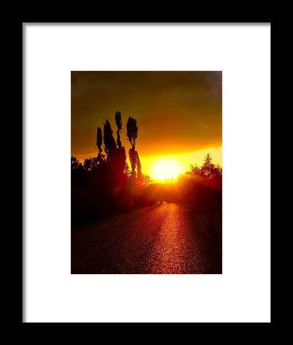 Sunset Framed Print featuring the photograph Hit The Road Jack by Zafer Gurel