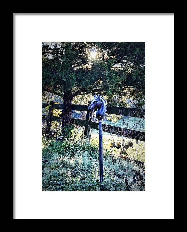 Hitching Post Framed Print featuring the photograph Hitching Post by Cricket Hackmann