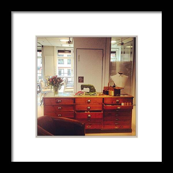 Fashion Framed Print featuring the photograph #hm #office #startinghouse #showroom by Laura Teodora