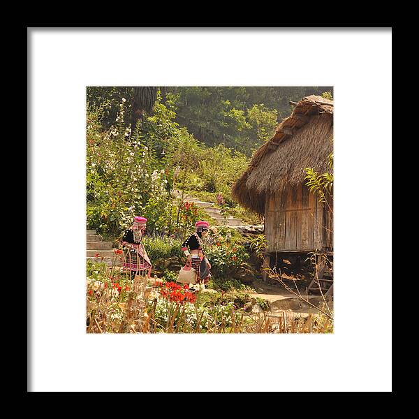 Documentary Framed Print featuring the photograph Hmong Girls by Rick Saint