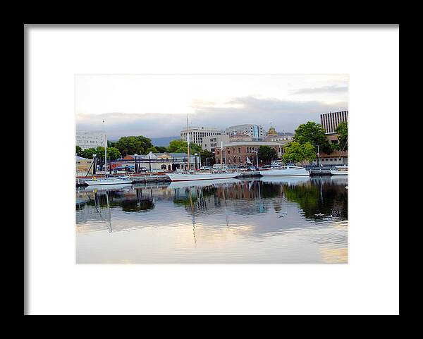 Boat Framed Print featuring the photograph Hobart mariner by Glen Johnson