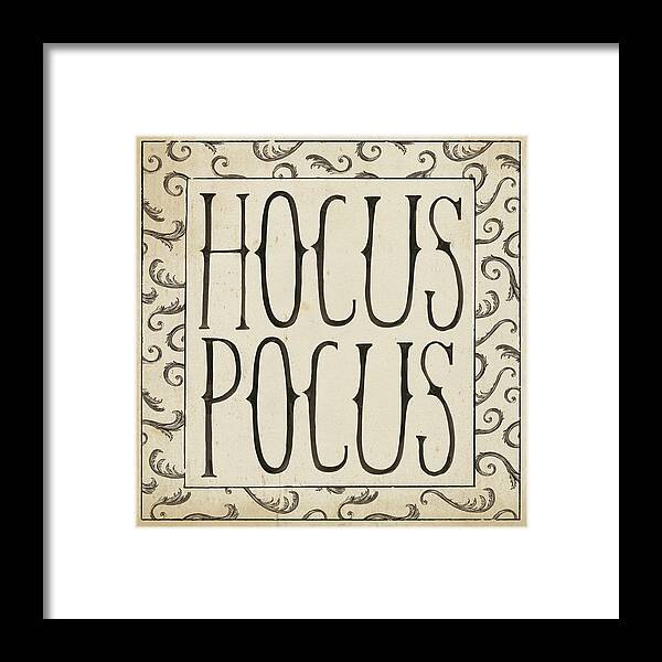 Black Framed Print featuring the painting Hocus Pocus Square II by Sara Zieve Miller