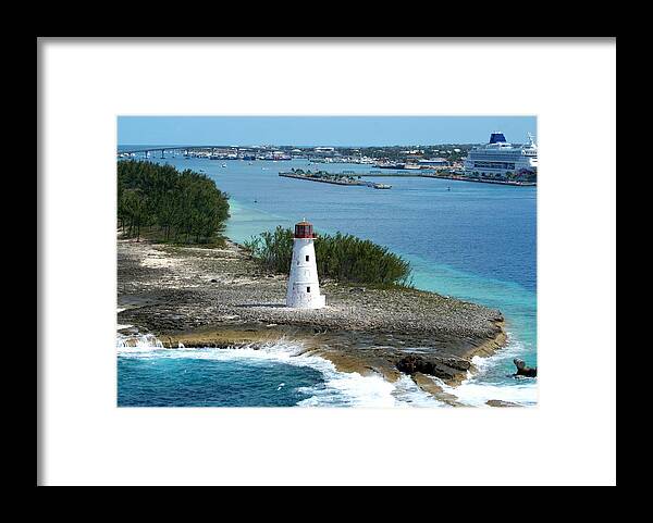 Lighthouse Framed Print featuring the photograph Hog Island Lighthouse 2 by Lois Lepisto