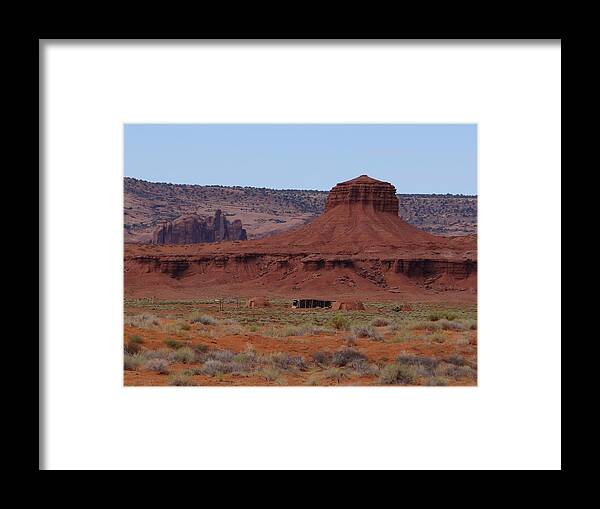 Navajo Framed Print featuring the photograph Hogans by Keith Stokes