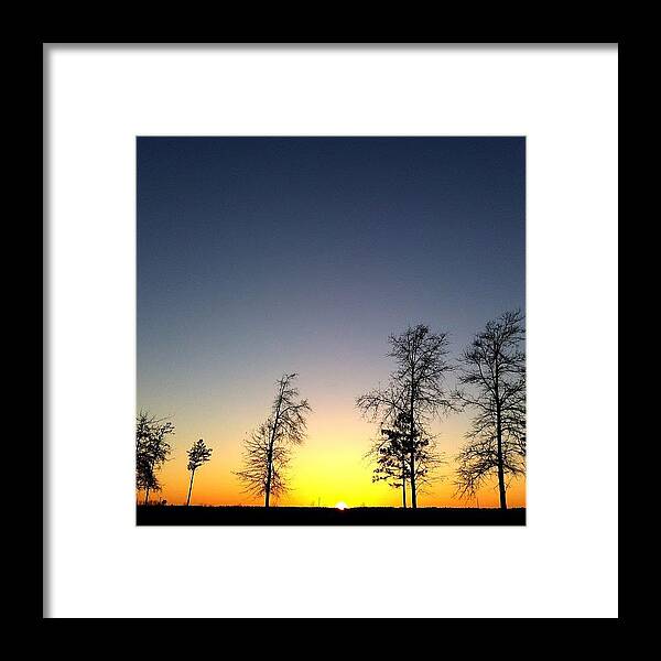 Landscape Framed Print featuring the photograph Holbrook Sunset by SpYdR B