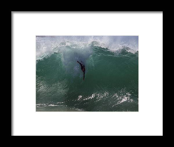 Big Surf Framed Print featuring the photograph Hold Your Breath by Joe Schofield