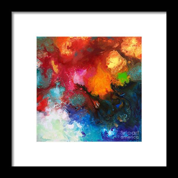 Abstract Framed Print featuring the painting Holding the High Watch canvas three by Sally Trace