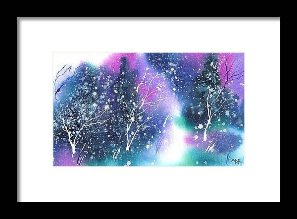 Solstice Framed Print featuring the painting Holiday Card 11 by Nelson Ruger