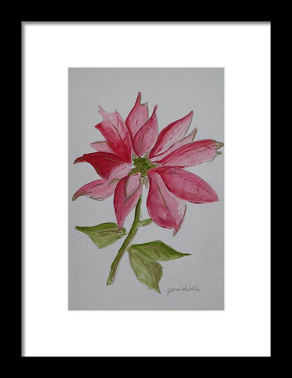 Flower Christmas Framed Print featuring the painting Holiday Flower by Patricia Caldwell