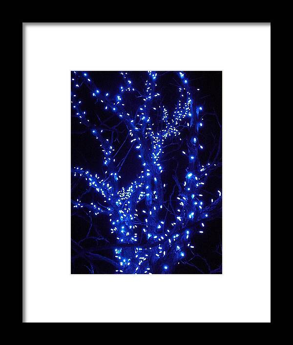 Holiday Cards Framed Print featuring the photograph Holiday Glow Blue by Darren Robinson