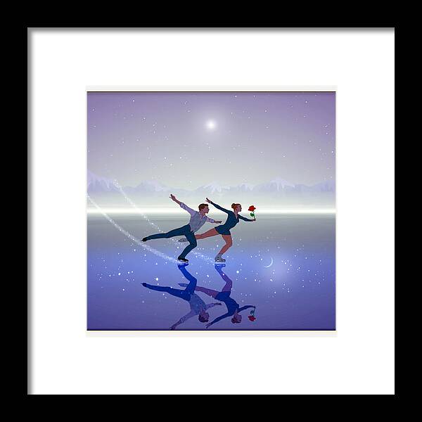 Symbolic Digital Art Framed Print featuring the photograph Holiday On Ice by Harald Dastis