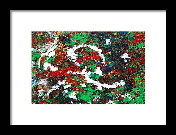 Bold Abstract Framed Print featuring the painting Holiday Spirit by Donna Blackhall