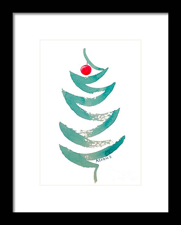 Tree Framed Print featuring the painting Holiday by Teresa Ascone