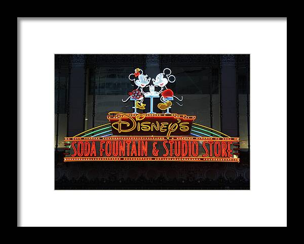 Soda Fountain & Studio Store Framed Print featuring the photograph Hollywood Disney by David Nicholls