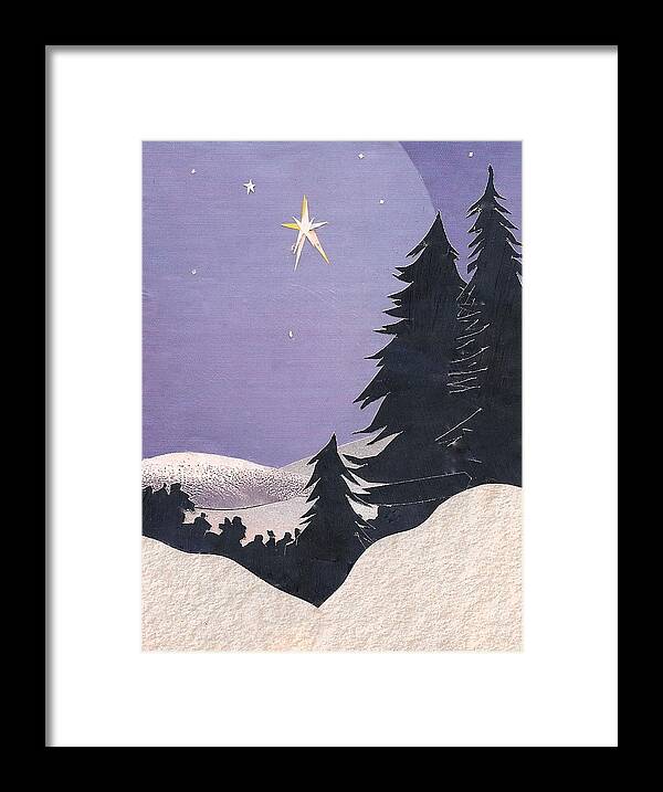 Holy Night Framed Print featuring the mixed media Holy Night by Robin Birrell