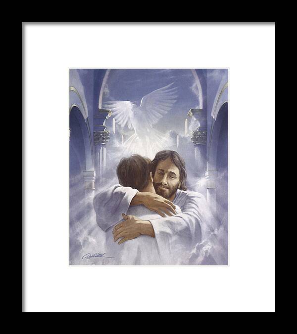 Christian Framed Print featuring the painting Home At last by Danny Hahlbohm
