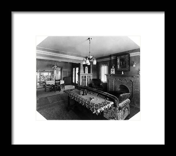 1917 Framed Print featuring the photograph Home Interior, C1917 by Granger