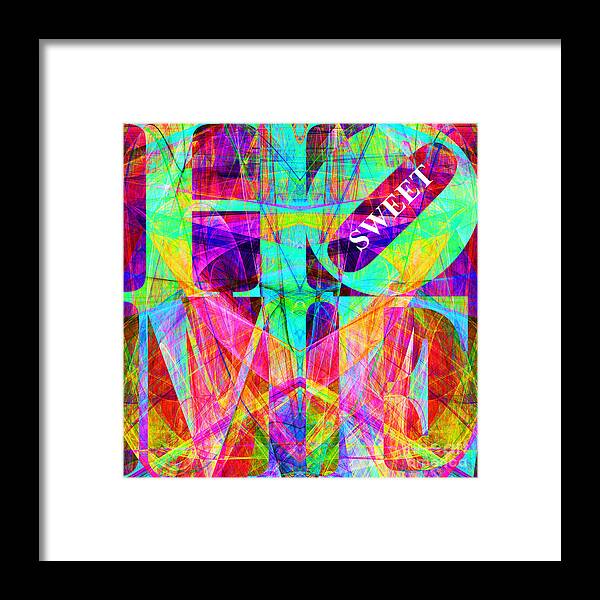Abstract Framed Print featuring the digital art Home Sweet Home 20130713 Fractal by Wingsdomain Art and Photography