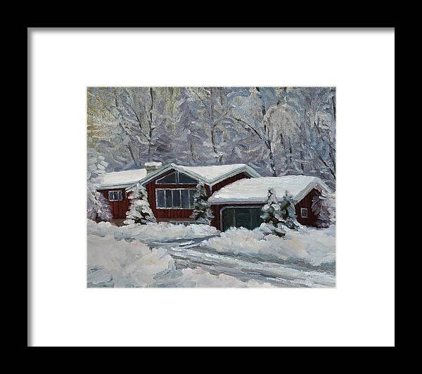 Home Framed Print featuring the painting Home sweet home by Jeff Dickson