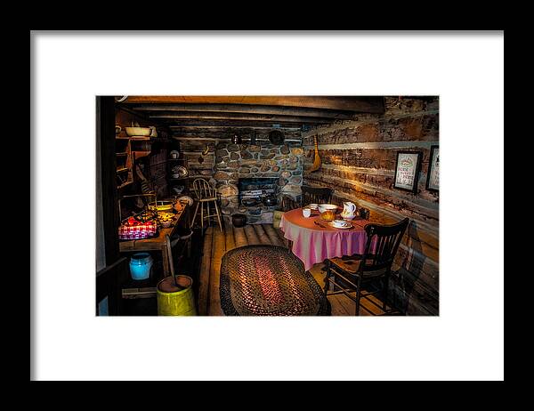 Log Cabin Kitchen Framed Print featuring the photograph Home Sweet Home by Paul Freidlund