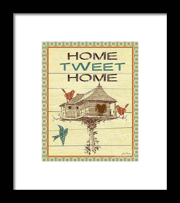 Birds Framed Print featuring the digital art Home Tweet Home by Jean Plout