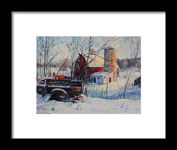 Junkyard Framed Print featuring the painting Homestead by Daniel W Green