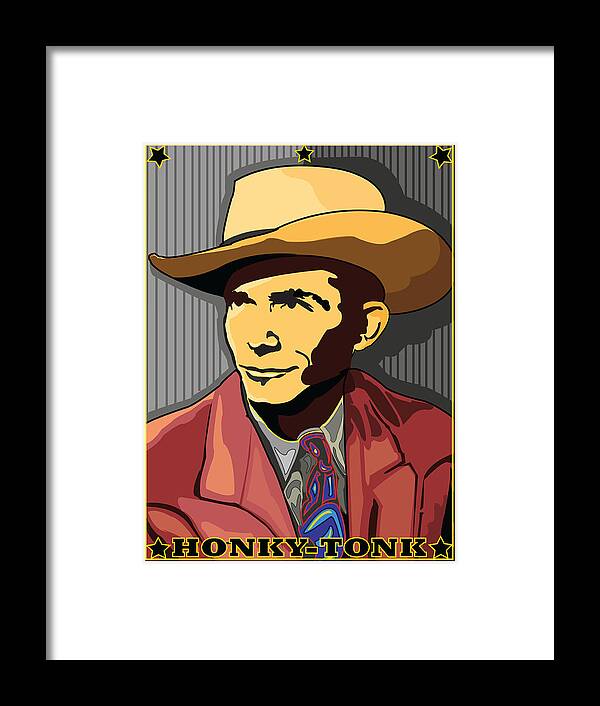  Hank Williams Framed Print featuring the digital art Hank Williams Country Western by Larry Butterworth