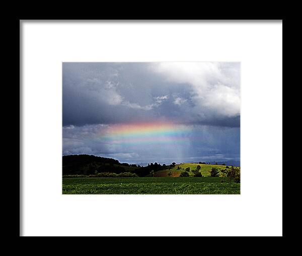 Rainbow Framed Print featuring the photograph Horizontal Rainbow by Nick Kloepping