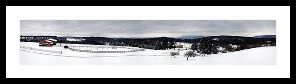 Landscape Framed Print featuring the photograph Horse Barn in the Winter by Crystal Wightman