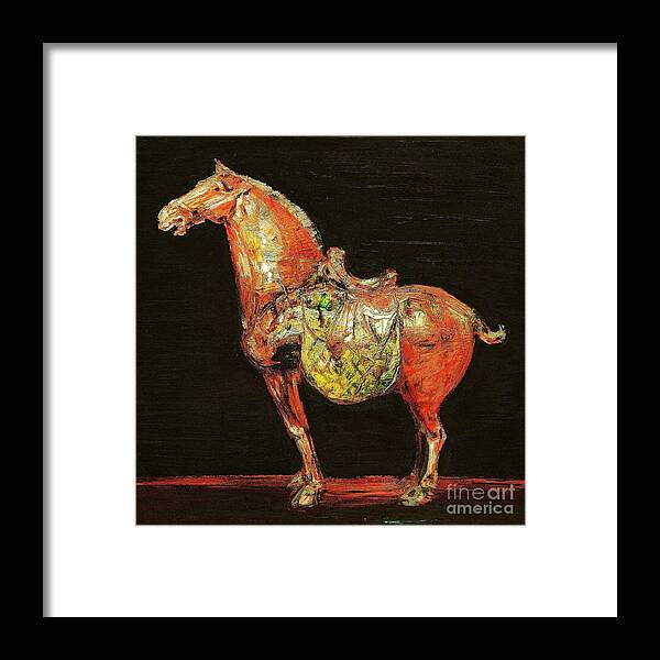 Horse.zheng Li. Li Zhengzheng Li.Ƹ衣ơʡ Framed Print featuring the painting Horse No.2 by Zheng Li