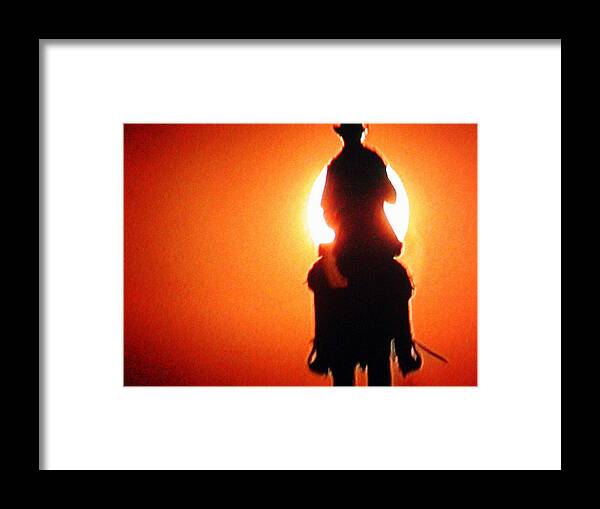 Colette Framed Print featuring the photograph Horserider With out a Name by Colette V Hera Guggenheim