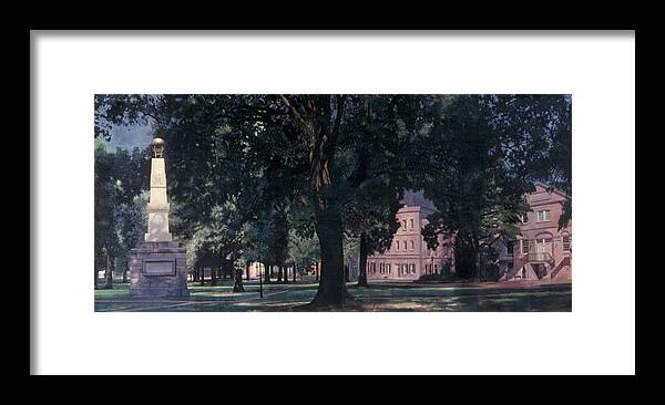 University Of South Carolina Framed Print featuring the painting Horseshoe at University of South Carolina mural 1994 by Blue Sky