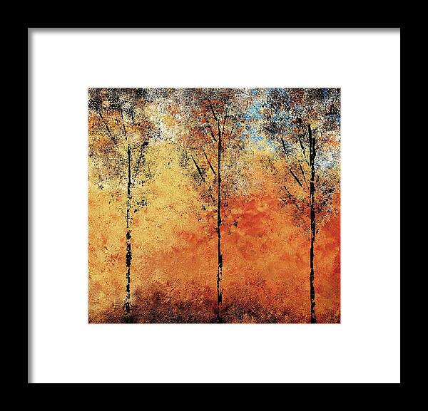 Hot Framed Print featuring the painting Hot Hillside by Linda Bailey