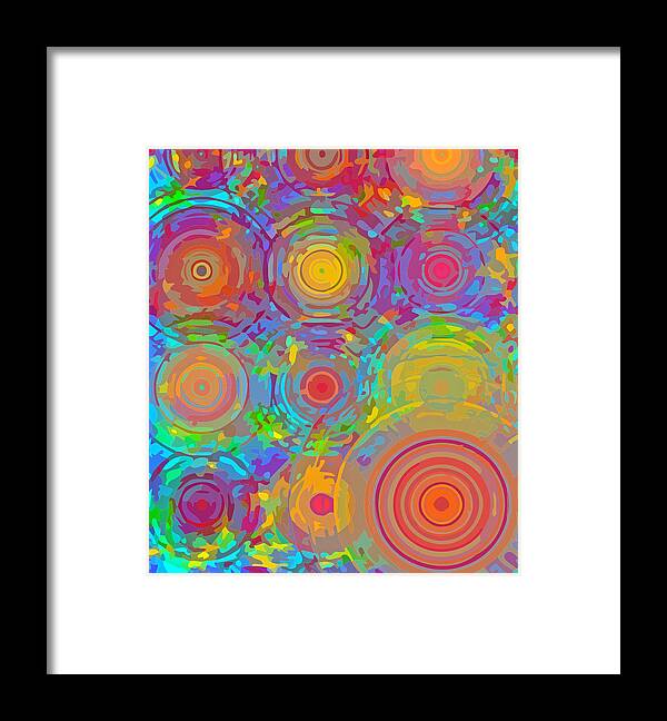 Abstract Framed Print featuring the digital art Hot Spots by Artcetera By   LizMac
