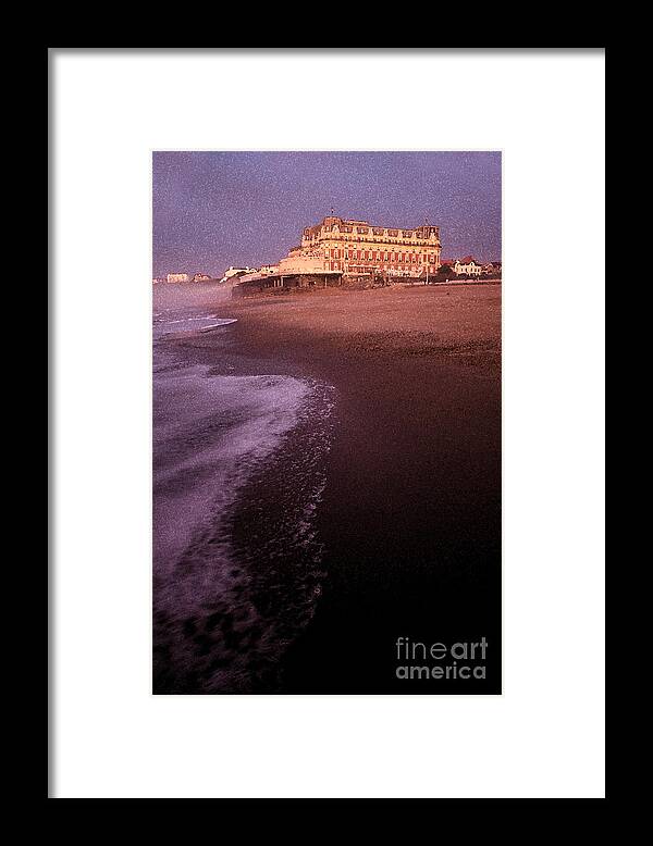 Biarritz Framed Print featuring the photograph Hotel on the water by Perry Van Munster