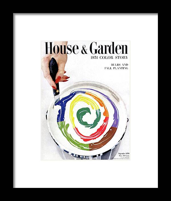 House & Garden Framed Print featuring the photograph House & Garden Cover Of A Woman's Hand Stirring by Herbert Matter