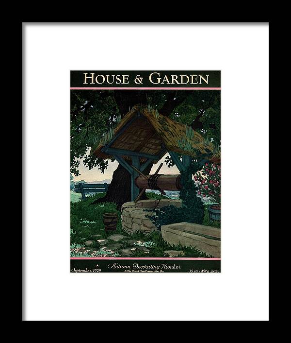 House And Garden Framed Print featuring the photograph House And Garden Autumn Decorating Number Cover by Pierre Brissaud