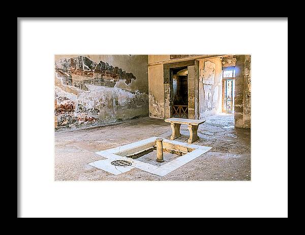Ancient Framed Print featuring the photograph House of the Wooden Partition by Maria Coulson