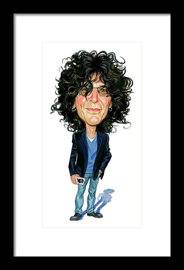 Howard Stern Framed Print featuring the painting Howard Stern by Art 