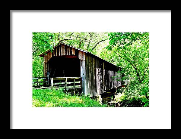 Howard's Covered Bridge Framed Print featuring the photograph Howard's Covered Bridge by Tara Potts