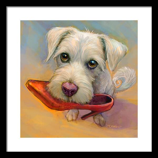 Dogs Framed Print featuring the painting A Girls Best Friend by Sean ODaniels