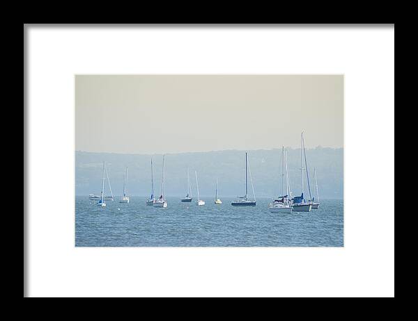 Hudson Framed Print featuring the photograph Hudson River Sailboats - Nyack New York by Bill Cannon