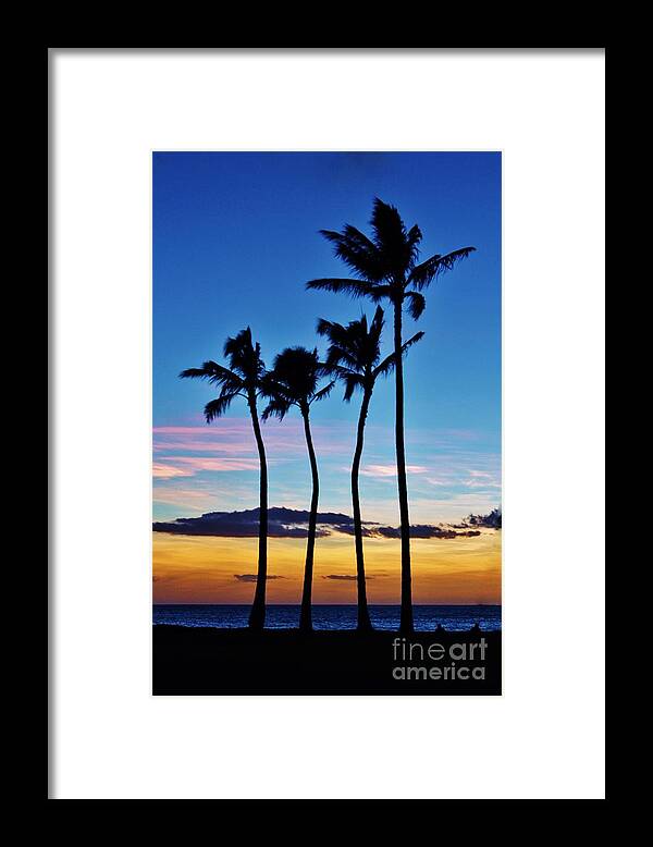 Palms Framed Print featuring the photograph Hula Palms at Sunset by Craig Wood