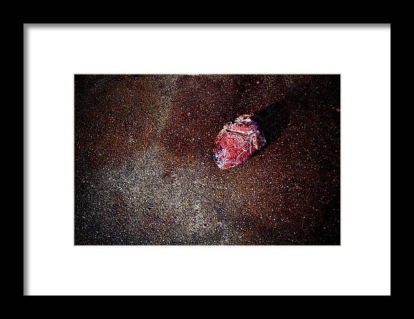 Cement Framed Print featuring the photograph Human Heart by Renphoto